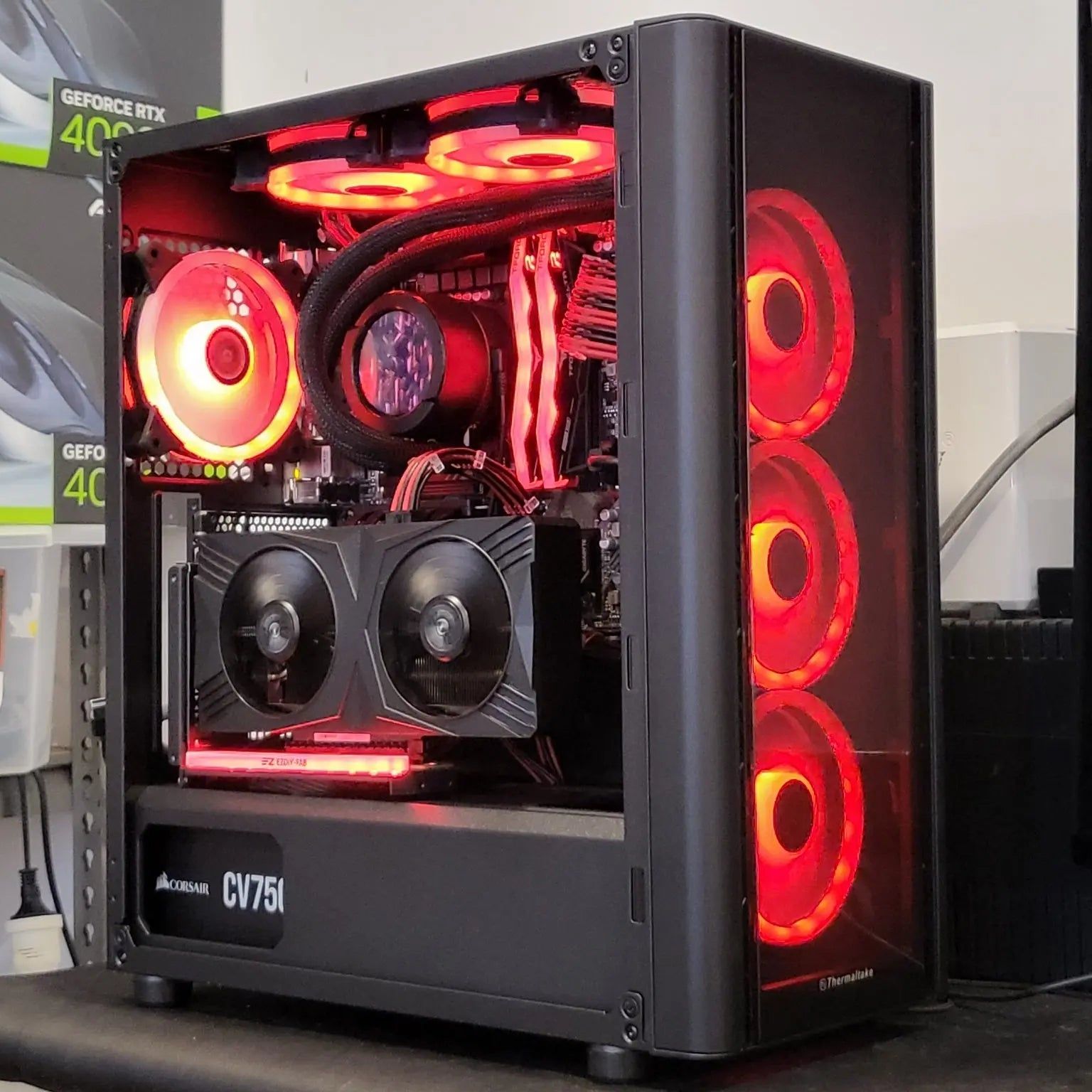 Jacobs Red Themed PC (i7 13700F + RTX 4070) Lakes Custom Computers