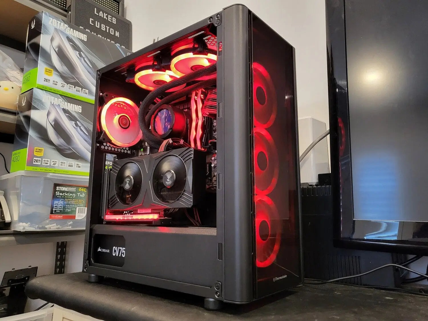 Jacobs Red Themed PC (i7 13700F + RTX 4070) Lakes Custom Computers