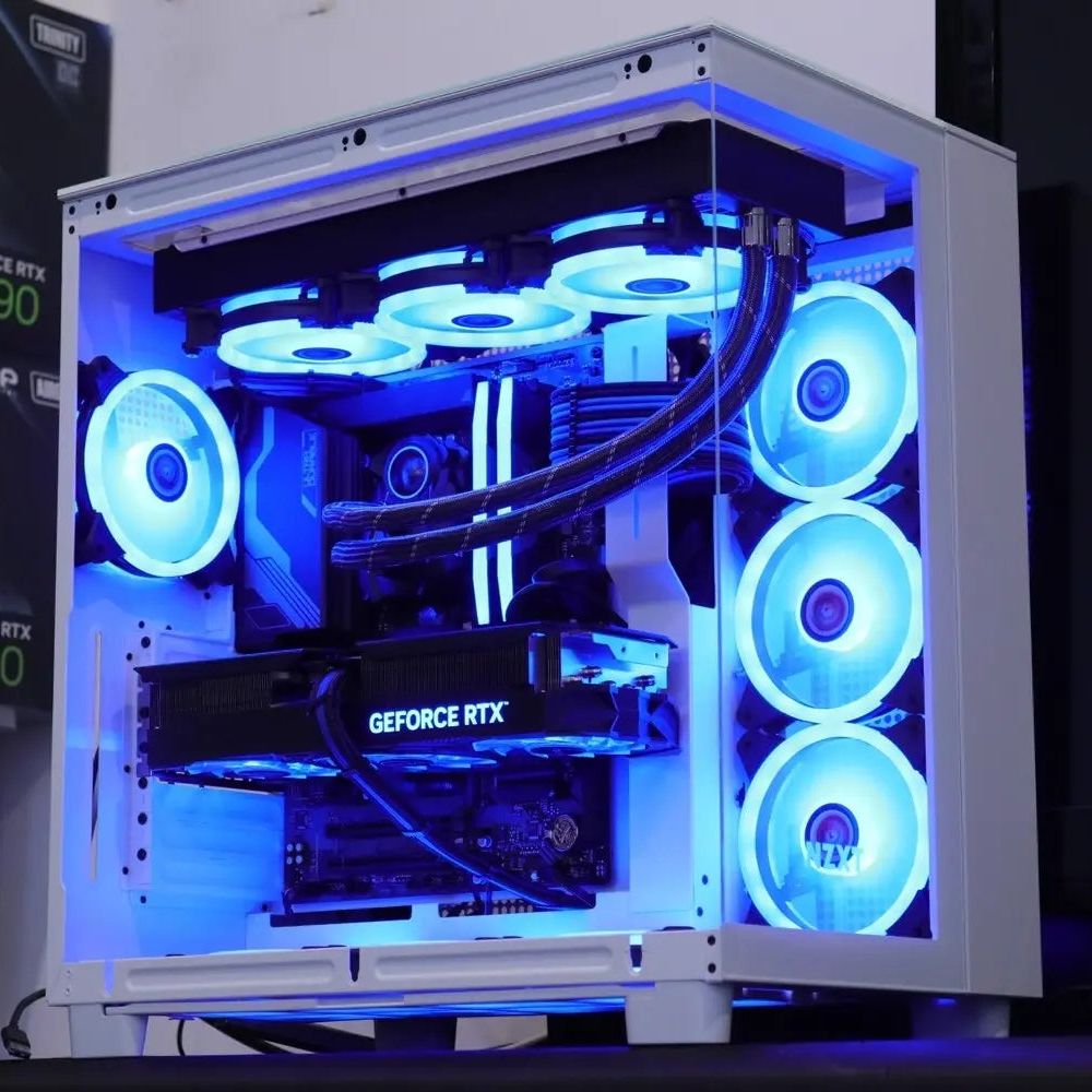 Jai's H9 Blue and White Build (i7 14700KF + RTX 4070Ti) Lakes Custom Computers