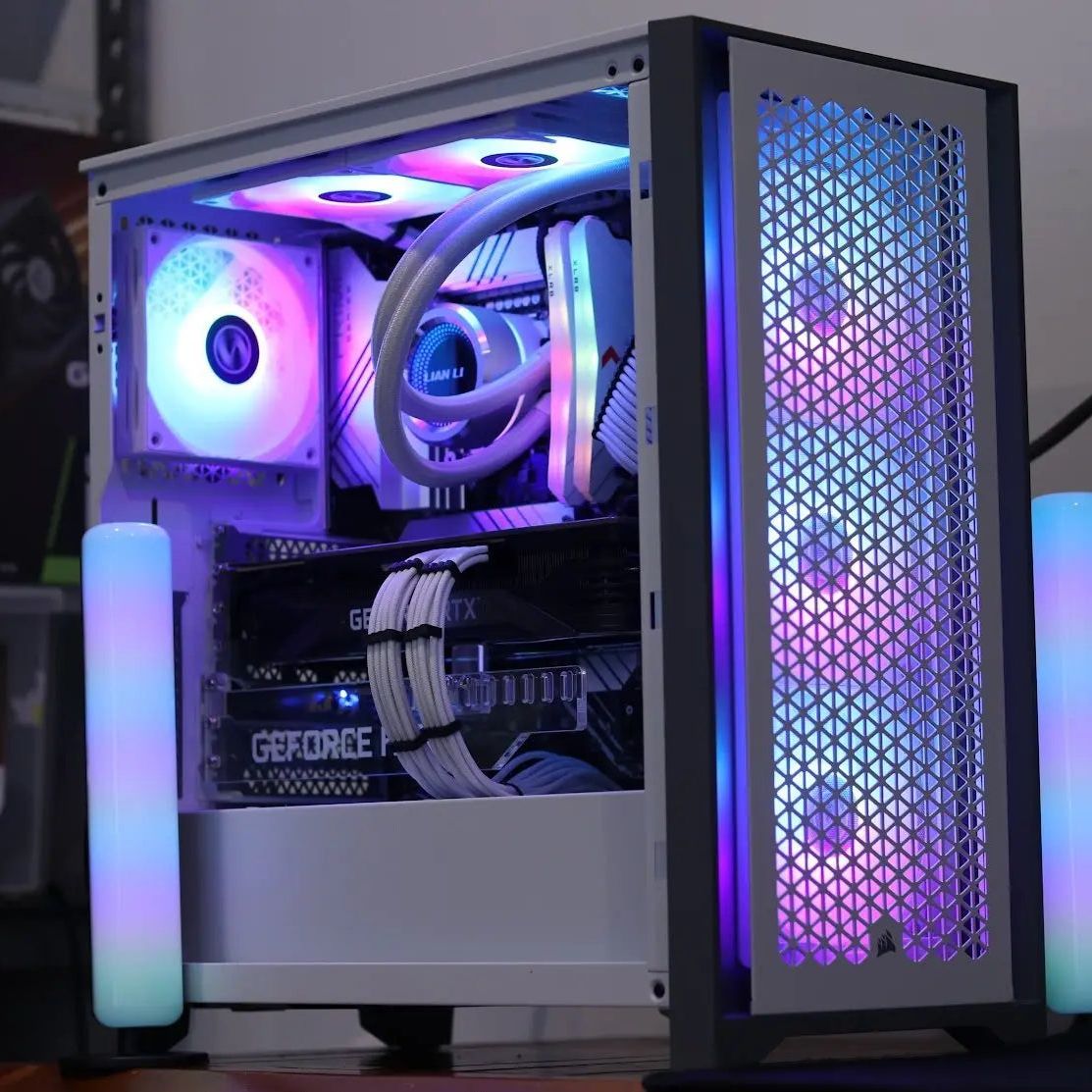 Josephs 4000D White Intel Rig (i9 12900KF + RTX 4070Ti) Lakes Custom Computers