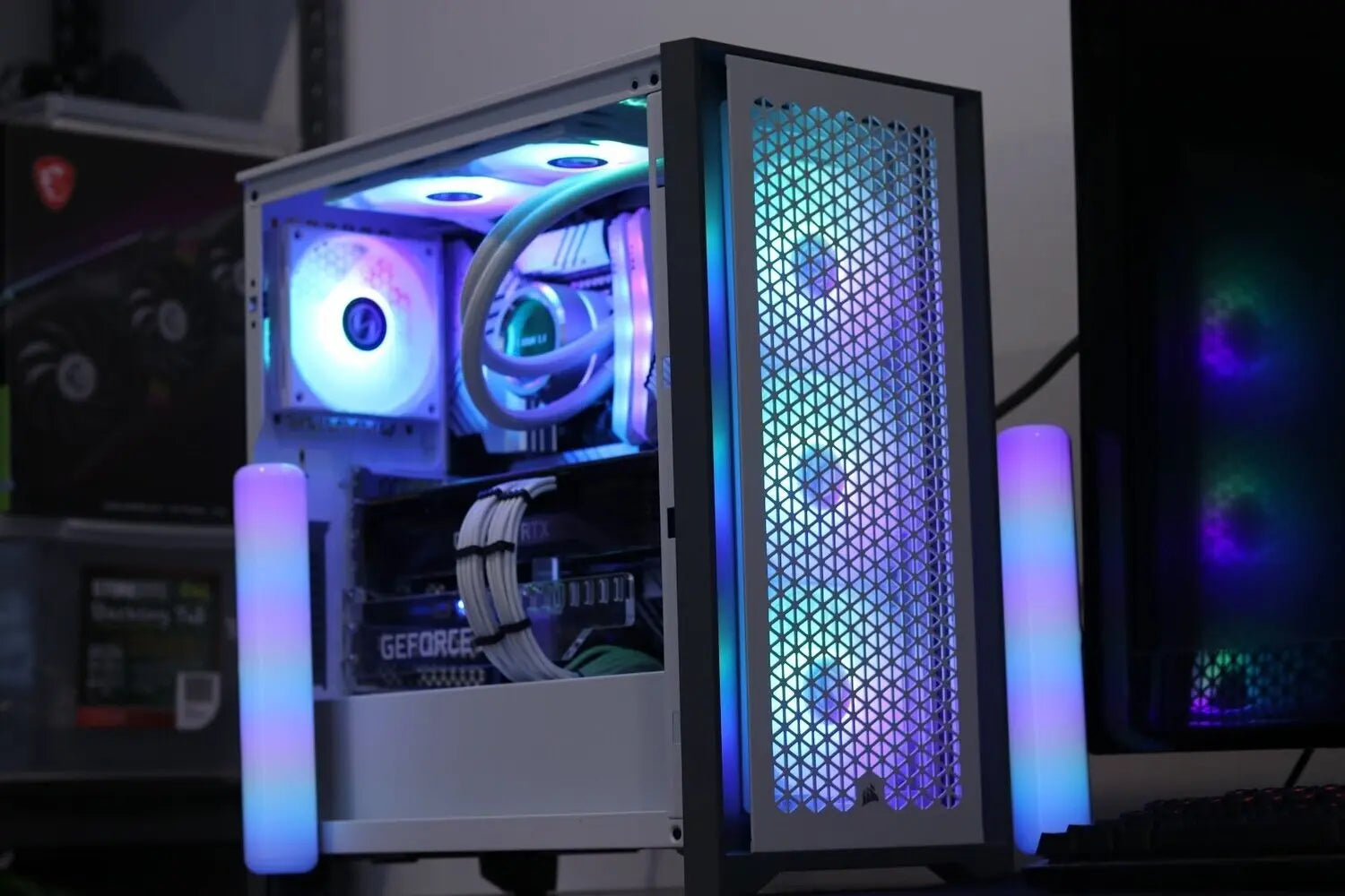 Josephs 4000D White Intel Rig (i9 12900KF + RTX 4070Ti) Lakes Custom Computers