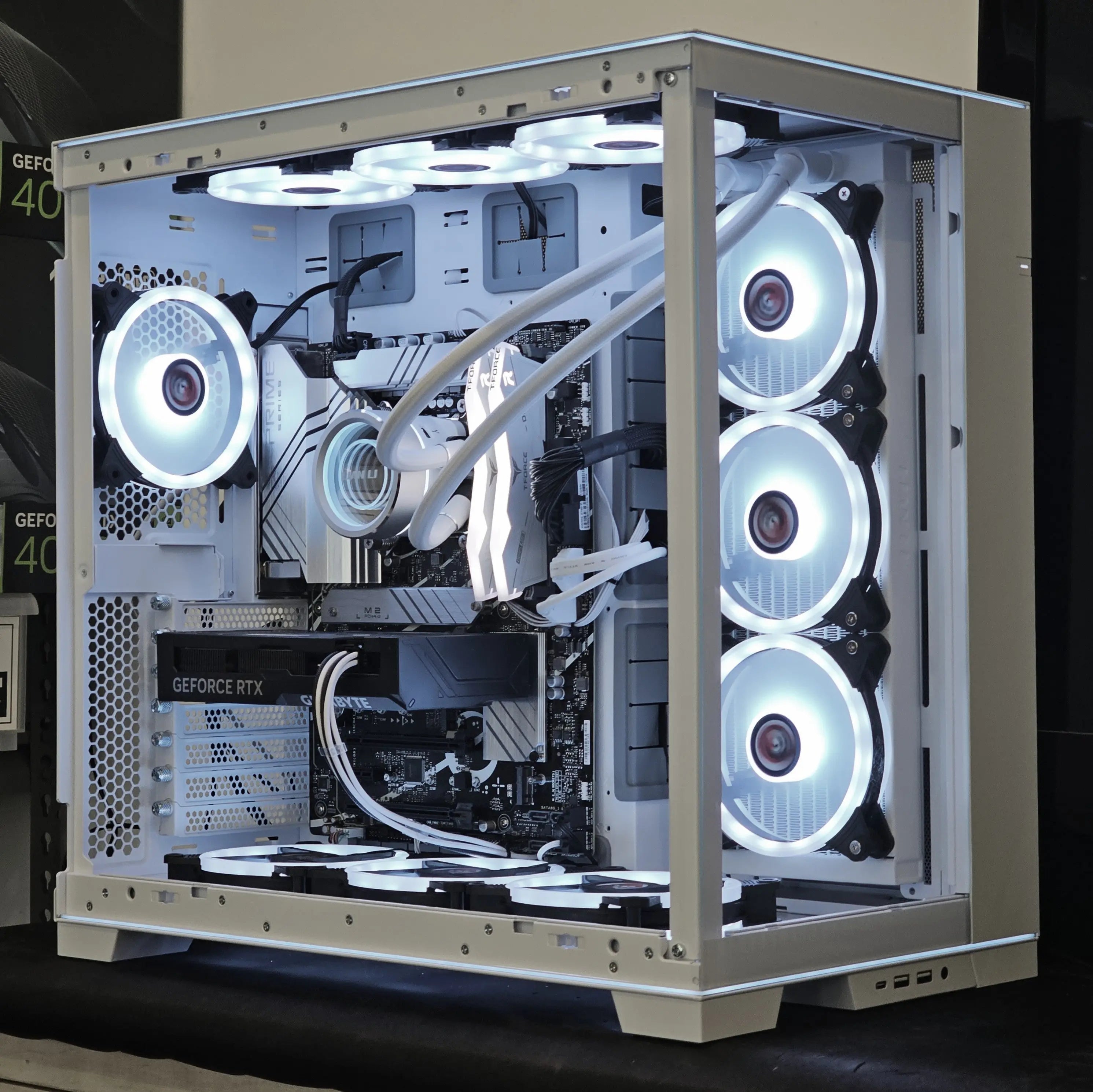 LCC Design Lian Li White Intel Rig (i5 12400F + RTX 4060Ti) Lakes Custom Computers