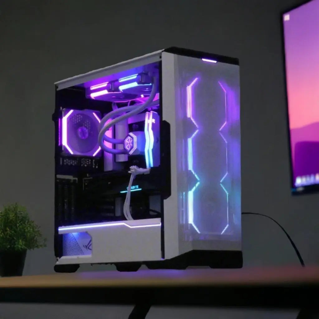 LCC Design White & RGB AMD Rig (Ryzen 5 5600X + RTX 4060ti) Lakes Custom Computers