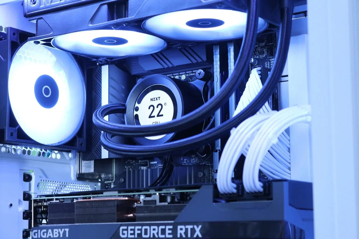 LCC Design White and Black Intel Rig (i5 12400F + RTX 4060Ti) Lakes Custom Computers