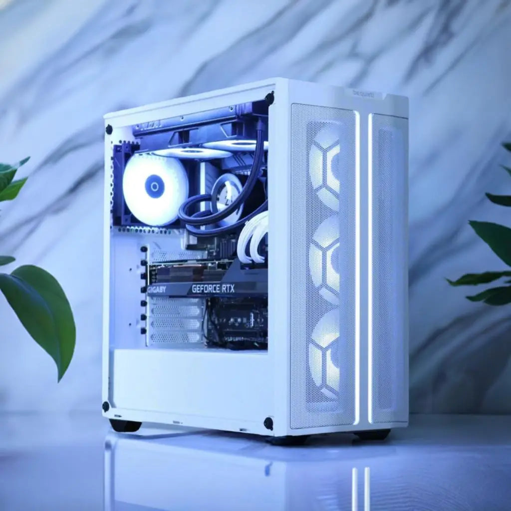 LCC Design White and Black Intel Rig (i5 12400F + RTX 4060Ti) Lakes Custom Computers