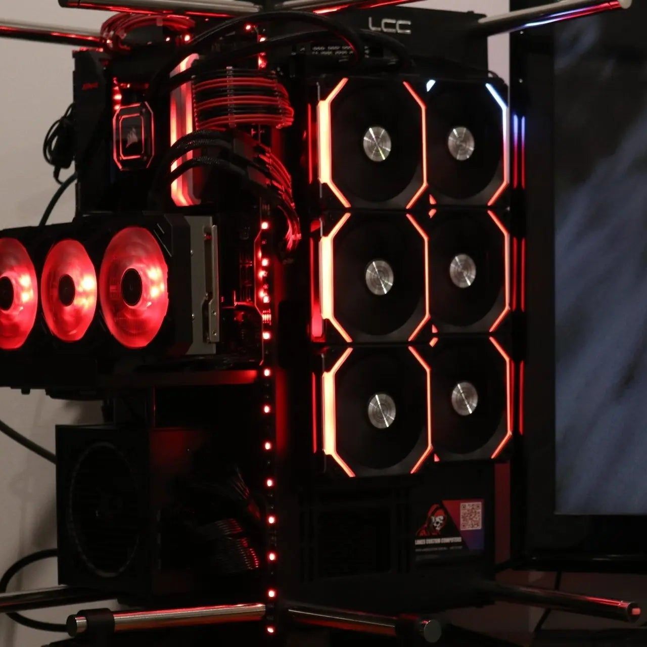 Meinhards Black & Red Intel Rig (i9 13900KF + RTX 4080) Lakes Custom Computers