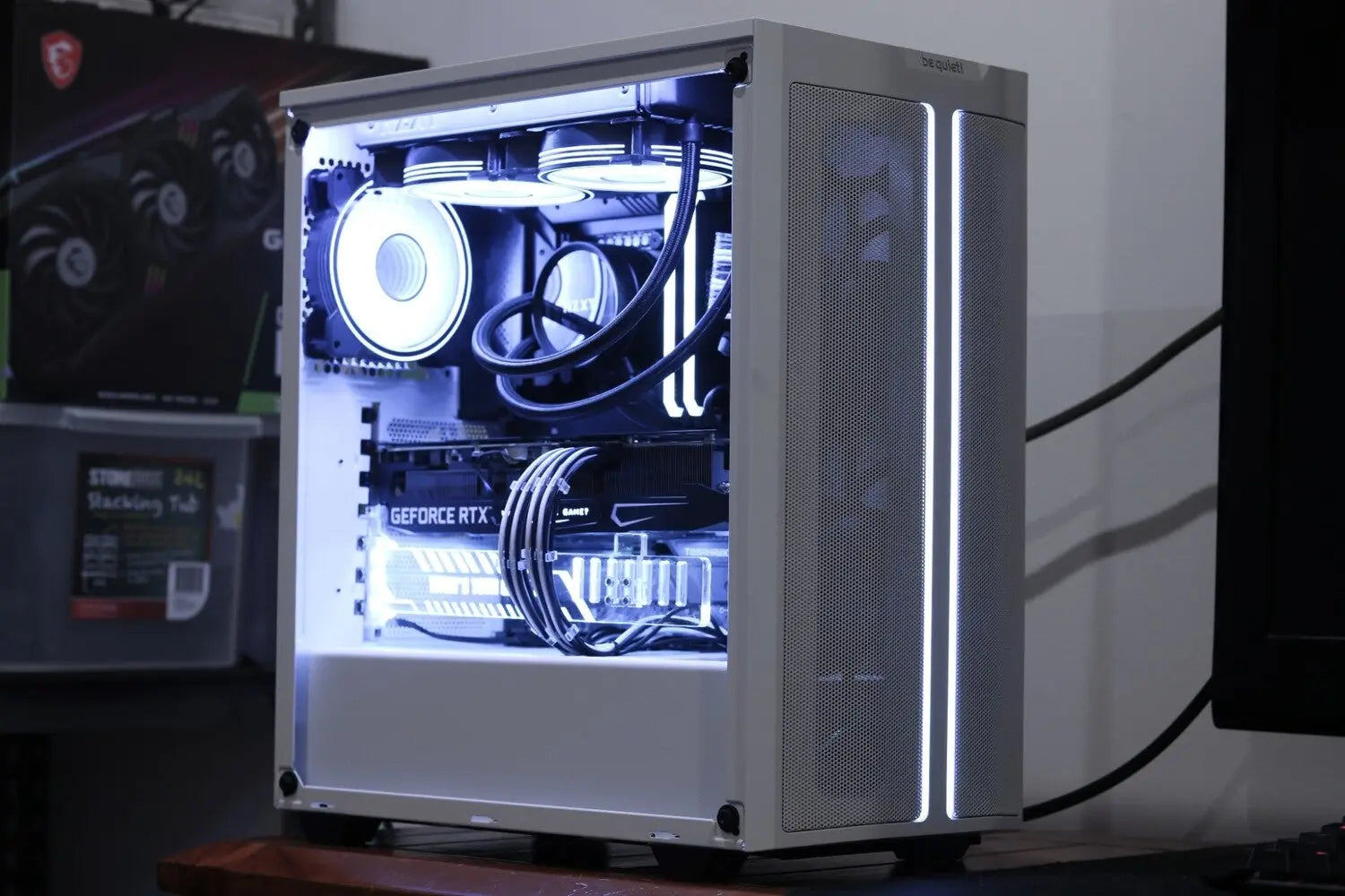 Tyson's Frosty BeQuiet 500DX Rig (i7 12700F + RTX 4060Ti) Lakes Custom Computers