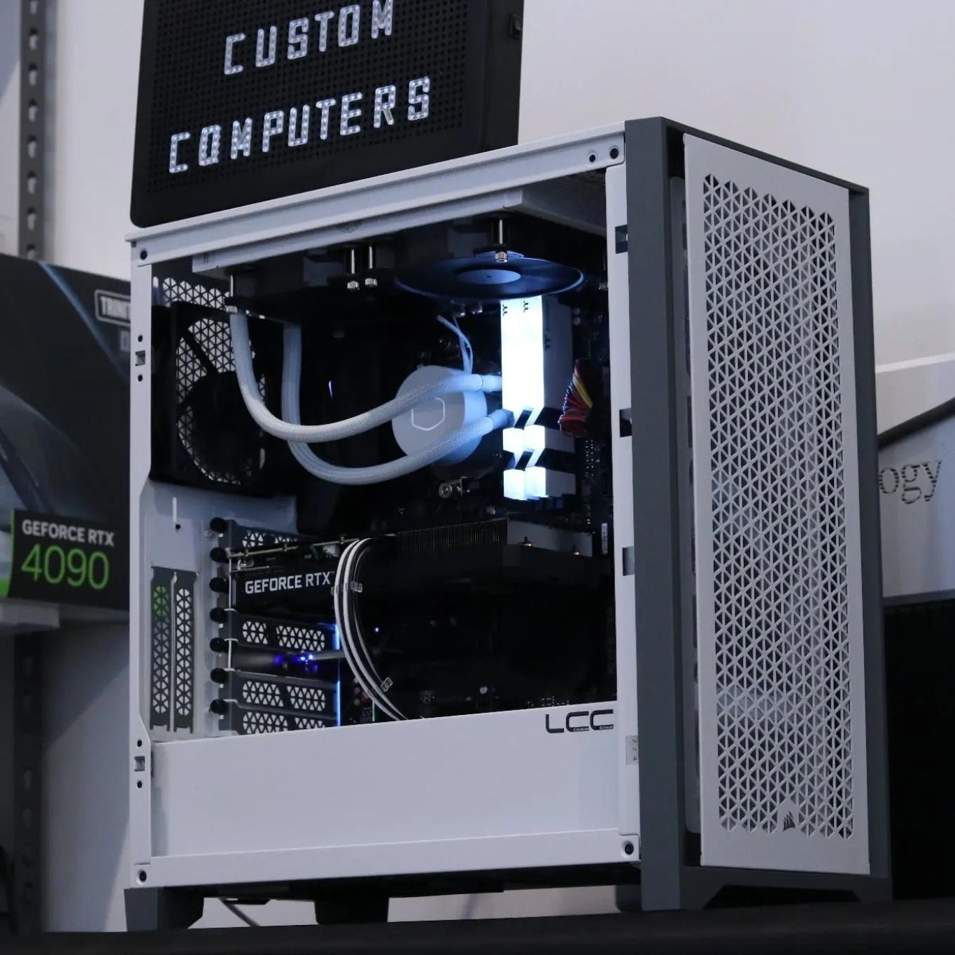 Williams White AMD Rendering Rig (Ryzen 7 5800X + RTX 3060) Lakes Custom Computers